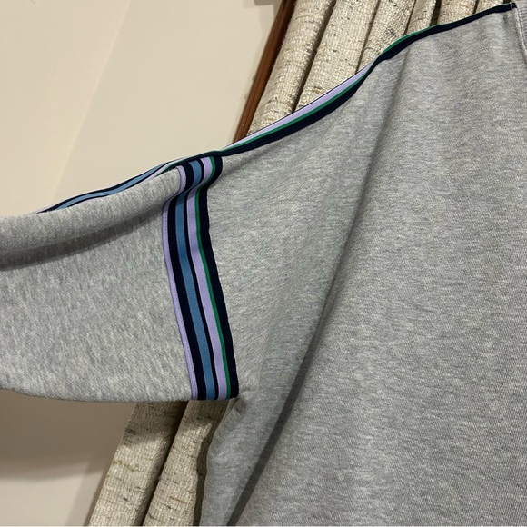 Aerie Crewneck Ribbon Trimmed Grey Sweatshirt - XL - Picture 3 of 8